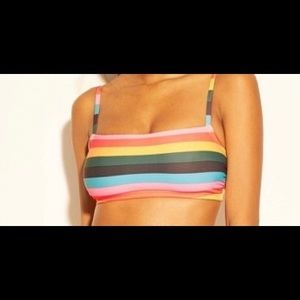 Xhilaration™ Square Neck Striped Bikini Top